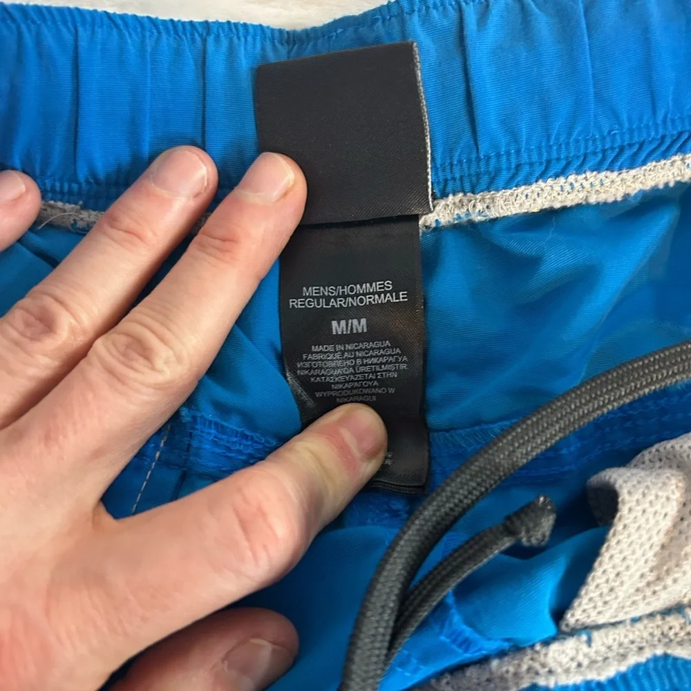 The North Face Blue Hiking Shorts Mens M Nylon Outdoor Belted